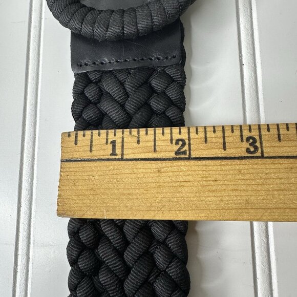 J.Crew Woven Belt Women’s Large Black Braided 2010 Y2K Casual Adjustable - Picture 7 of 7